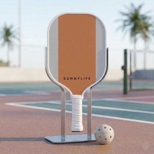 Raquette de Pickleball Moderne à Rayures de pêche (Créateur téléchargé)