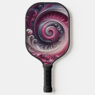 Raquette De Pickleball Moderne Abstrait simple torse rose et violet