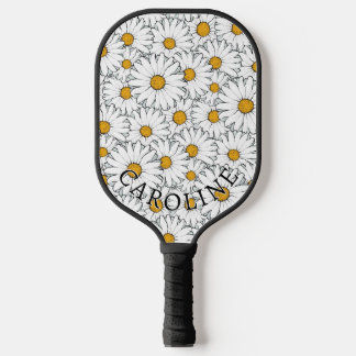 Raquette De Pickleball Moderne Chic Personnalisé Motif Floral de Margueri