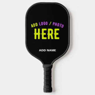 RAQUETTE DE PICKLEBALL MODERNE ET MODERNE PERSONNALISABLE NOIR VÉRIFIÉ