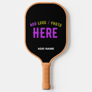 RAQUETTE DE PICKLEBALL MODERNE ET MODERNE PERSONNALISABLE NOIR VÉRIFIÉ