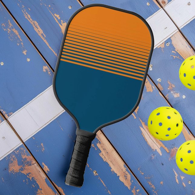 Raquette De Pickleball Moderne Orange Blue Sports Fade (Créateur téléchargé)