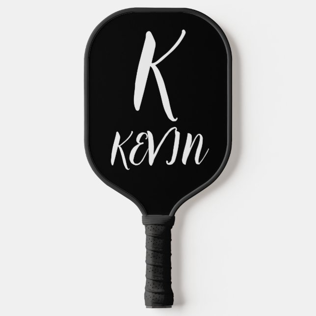 RAQUETTE DE PICKLEBALL MODERNE SCRIPT DE MONOGRAMME PICKLEBALL PERSONNALI (Recto)