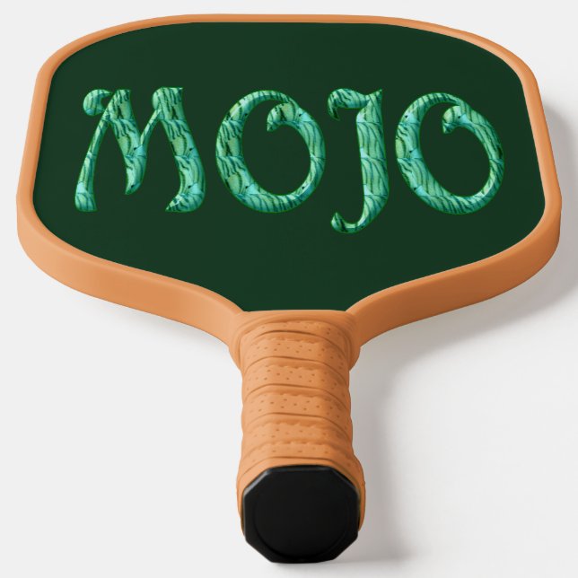 Raquette De Pickleball Mojo green n tan pickleball paddle (Poser)
