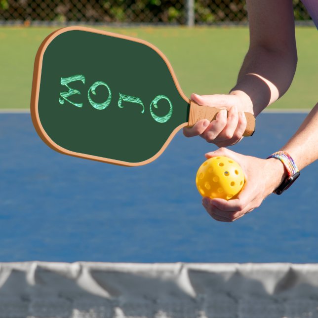 Raquette De Pickleball Mojo green n tan pickleball paddle carbone (Insitu)