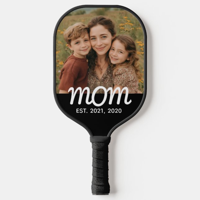 Raquette De Pickleball Mom Established Fun Script Photo (Recto)