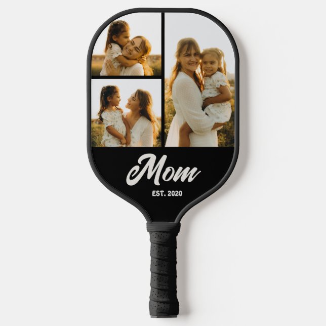 Raquette De Pickleball Mom Established Script Black 3 Photo (Recto)