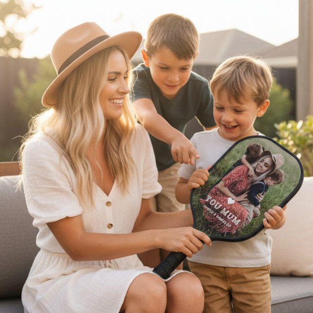 Raquette De Pickleball MON COEUR VOUS AIME MUM Fête des Mères Photo (Créateur téléchargé)