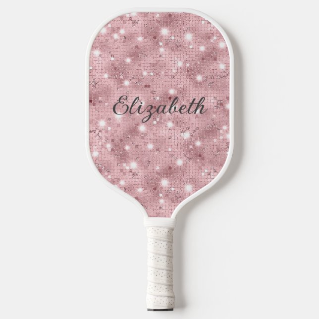 Raquette De Pickleball Monogram rose Parties scintillant étincelle tendan (Recto)