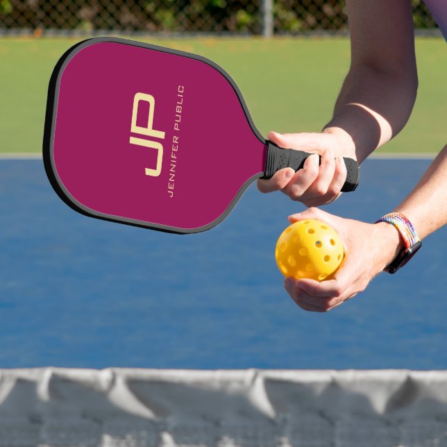 Raquette De Pickleball Monogram Viva Magenta Gold Modèle Élégant (Insitu)