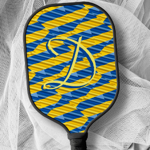 Raquette De Pickleball Monogramme Bleu et Jaune Bleu et Jaune Ukraine Ins