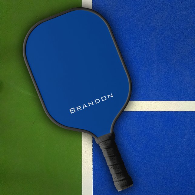 Raquette De Pickleball Monogramme bleu marine moderne de base (Créateur téléchargé)