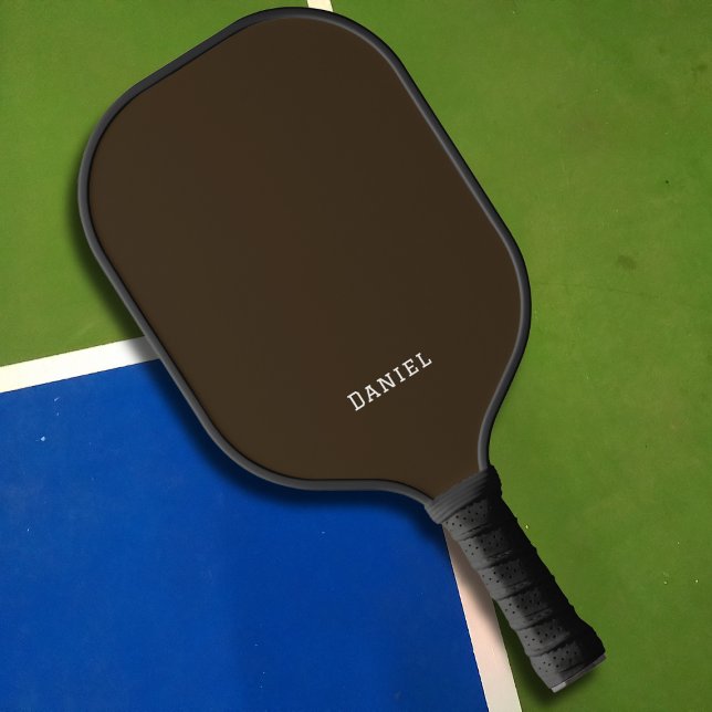 Raquette De Pickleball Monogramme Brown foncé de base pour hommes (Créateur téléchargé)