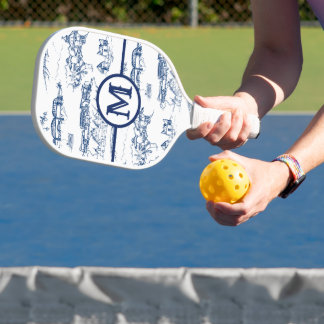 Raquette De Pickleball Monogramme Chattanooga Toile Bleue Pickleball Padd
