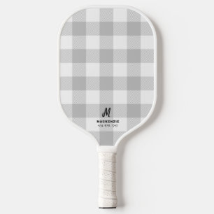 Raquette De Pickleball Monogramme de flannon blanc gris