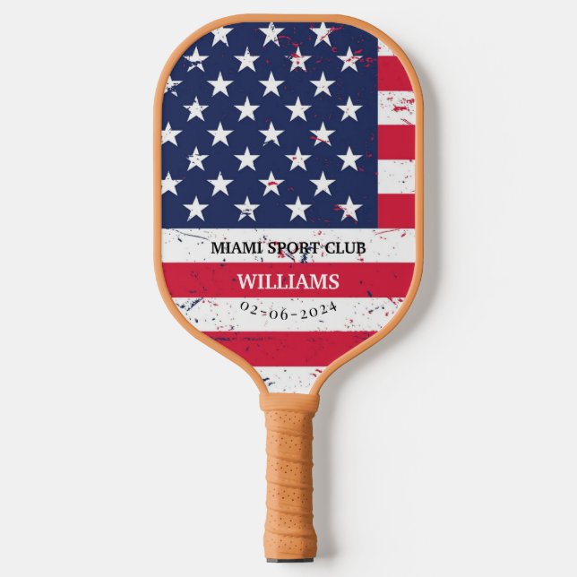 Raquette De Pickleball Monogramme de pompier personnalisé (Recto)