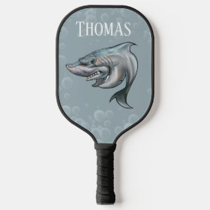 Raquette De Pickleball Monogramme de Slogan de requins puissants