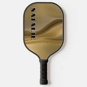 Raquette De Pickleball Monogramme d'huile d'or Glam