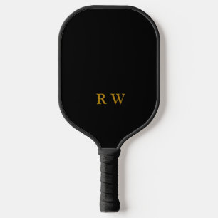 Raquette De Pickleball Monogramme d'or noir