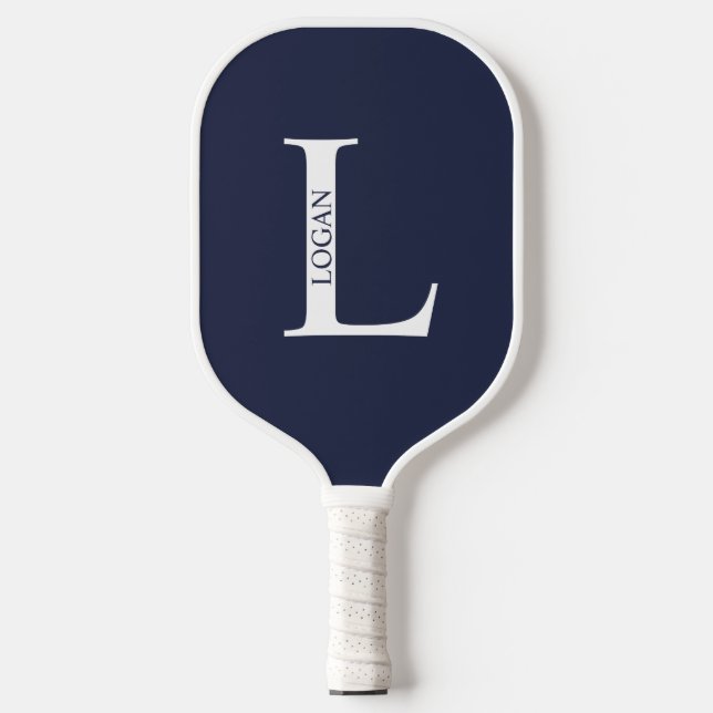 Raquette De Pickleball Monogramme et nom personnalisés (Recto)
