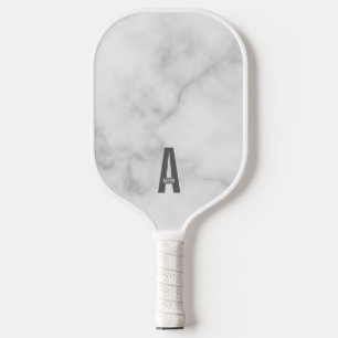 Raquette De Pickleball Monogramme et nom personnalisés modernes