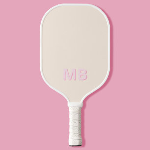 Raquette De Pickleball Monogramme initial moderne simple