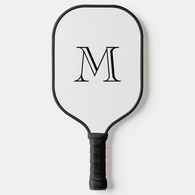Raquette De Pickleball Monogramme Initial Simple Gras (Recto)