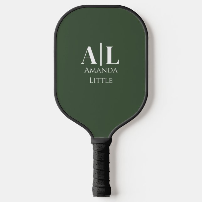 Raquette De Pickleball Monogramme Initiales Personnalisées Pickleball Pad (Recto)
