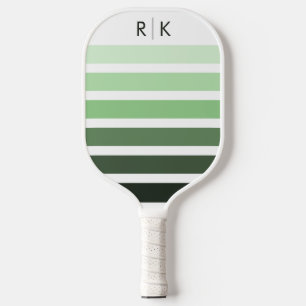 Raquette De Pickleball Monogramme moderne Sage monochromatique Grandes ve