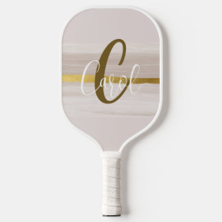 Raquette De Pickleball Monogramme neutre en or classique