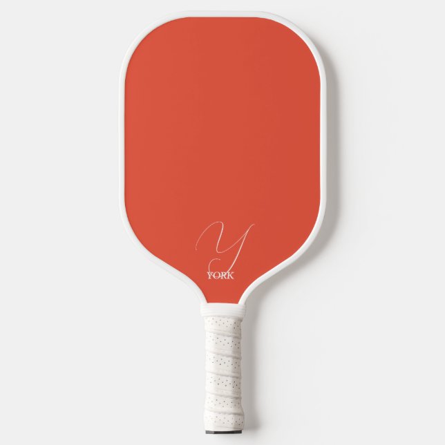 Raquette De Pickleball Monogramme orange vif (Recto)