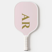 Monogramme Pastel Rose Or Initiales Minimaliste Ch