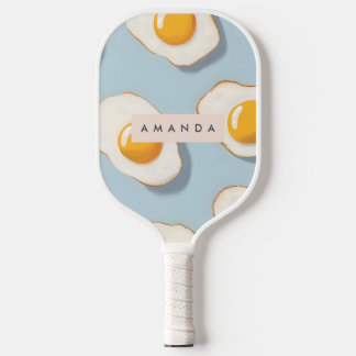 Raquette De Pickleball Monogramme Personalisé Sunny Side Up Motif Oeuf