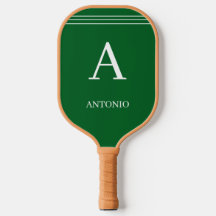 Monogramme personnalisé et nom vert
