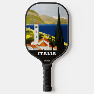 Raquette De Pickleball Monogramme personnalisé Lacs italiens