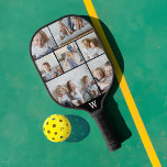 Raquette De Pickleball Monogramme personnalisé minimal 7 Collage photo<br><div class="desc">Découvrez le terrain de pickleball avec notre pagaie monogramme et collage photo personnalisé. Le design est composé d'un monogramme avec un montage de sept photos. Grand cadeau pour la fête des pères,  le jour de la mère,  l'anniversaire,  l'anniversaire,  et plus encore! Design et oeuvre originale de Moodthology Papery</div>