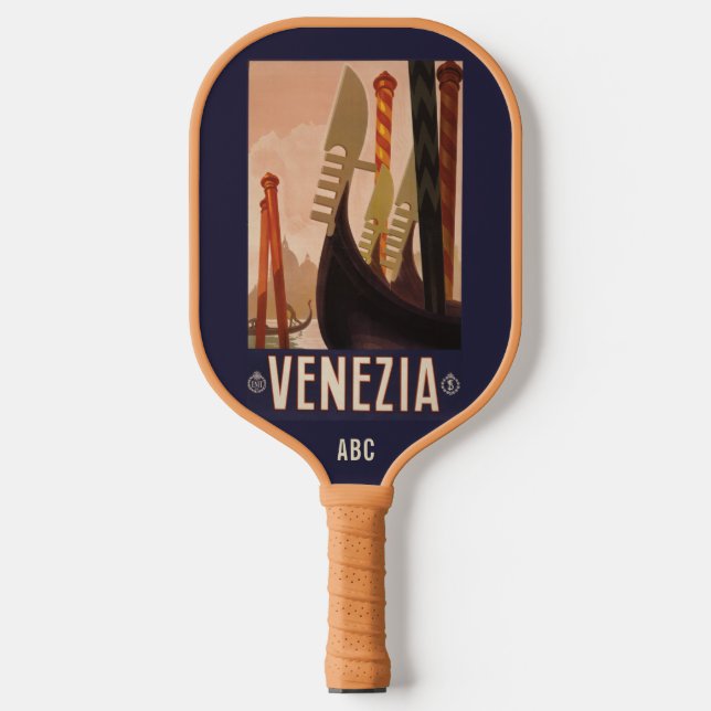 Raquette De Pickleball Monogramme personnalisé Venezia (Venise) (Recto)