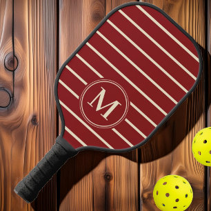 Raquette De Pickleball Monogramme Rayures Milieu XXe Profonde Couleur Cra