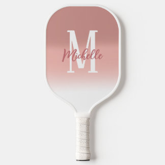 Raquette De Pickleball Monogramme rose moderne