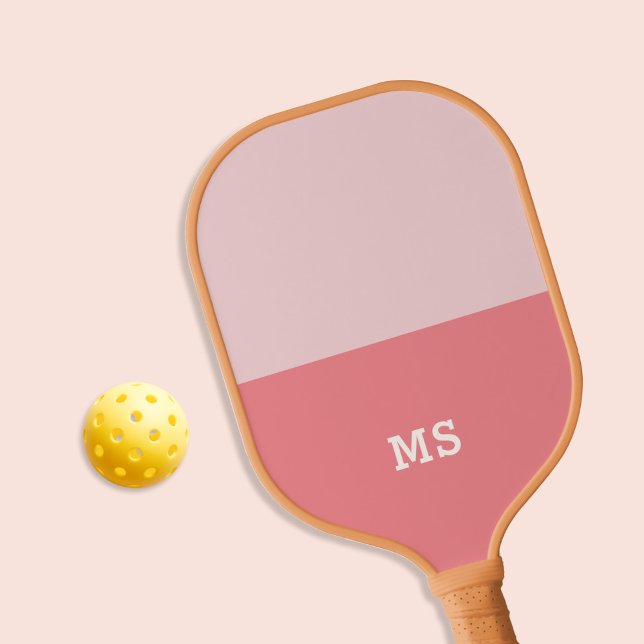 Raquette De Pickleball Monogramme Simple Moderne Minimal (Créateur téléchargé)
