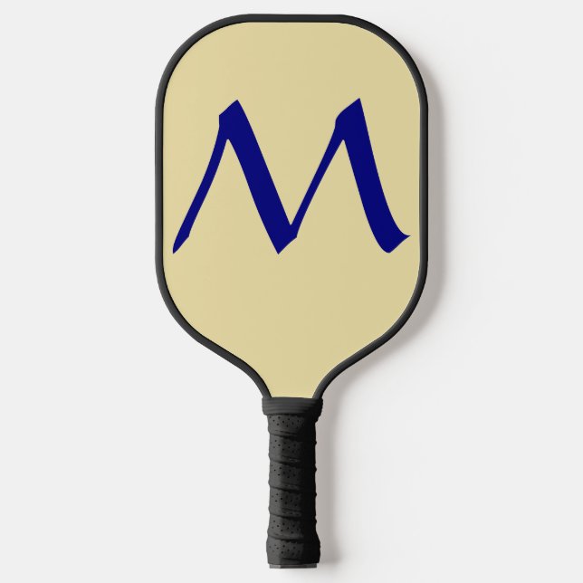 Raquette De Pickleball Monogramme Simple Personnalisé (Recto)