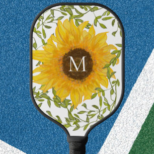 Raquette de pickleball monogrammée Tournesol Jaune