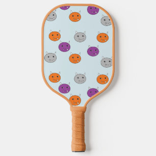 Raquette De Pickleball Monstres à visage rond coloré