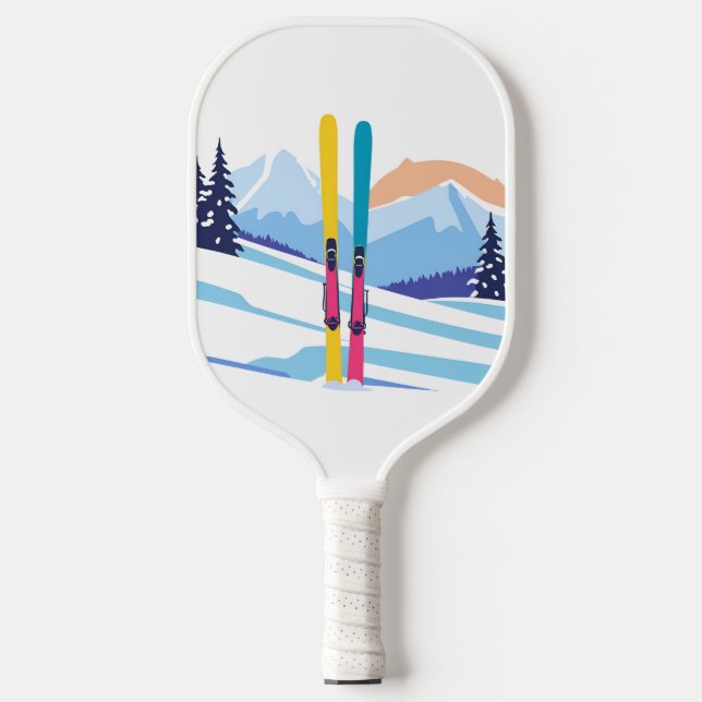 Raquette De Pickleball Montagne de ski d'hiver (Recto)