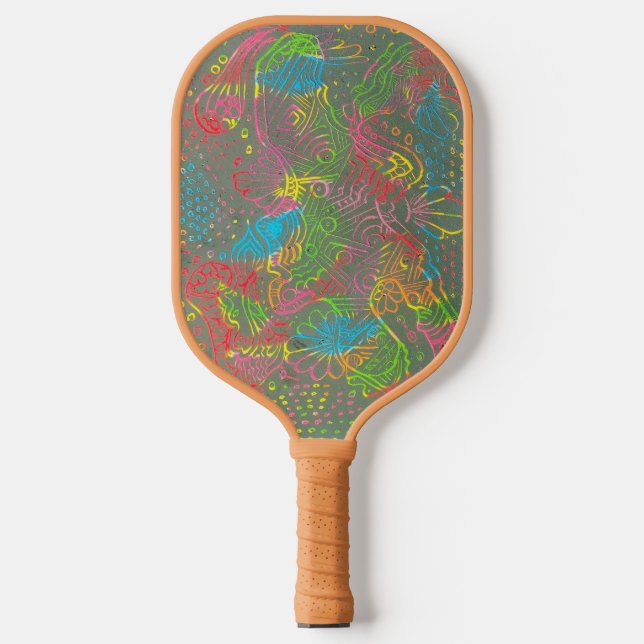 Raquette De Pickleball Mosaïque à fleurs (Recto)