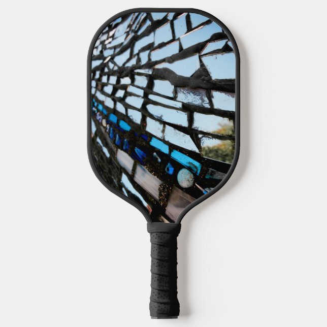 Raquette De Pickleball Mosaïque de miroir bleu (Recto)