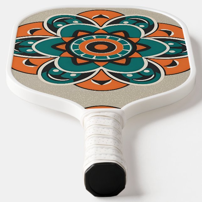 Raquette De Pickleball mosaïque florale (Poser)