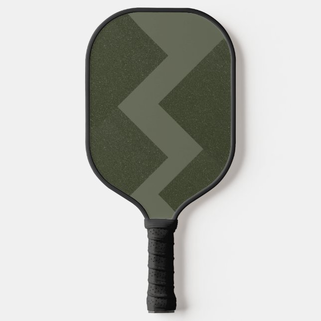 Raquette De Pickleball Moss Green Zigzag Custom Pickleball Paddle (Recto)