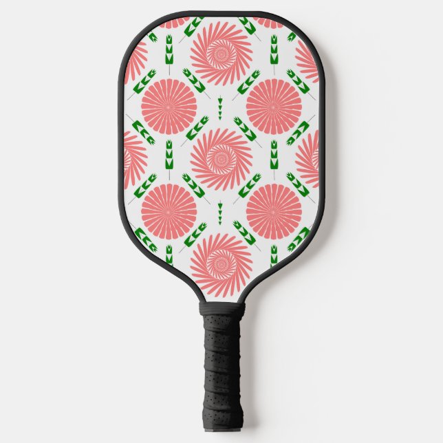 Raquette De Pickleball  motif à fleurs roses  (Recto)