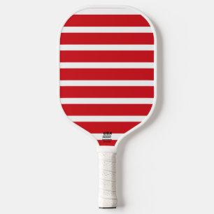 Raquette De Pickleball Motif à rayures rouges et blanches